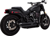 VANCE & HINES Big Shots Staggered Exhaust System - Black 47339 - Team Dream Rides