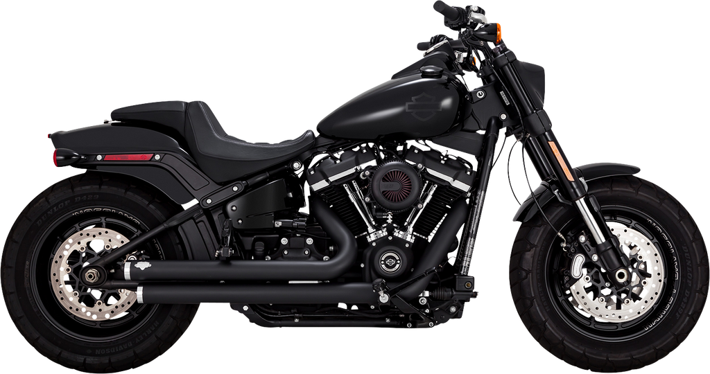 VANCE & HINES Big Shots Staggered Exhaust System - Black 47341 - Team Dream Rides