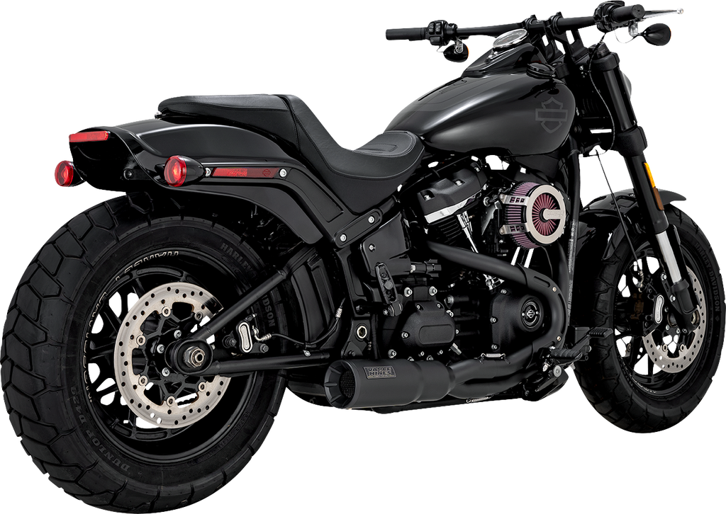 VANCE & HINES 2-into-1 Hi-Output Short Exhaust System - Stainless Steel - Black 47331 - Team Dream Rides