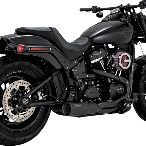 VANCE & HINES 2-into-1 Hi-Output Short Exhaust System - Stainless Steel - Black 47331 - Team Dream Rides