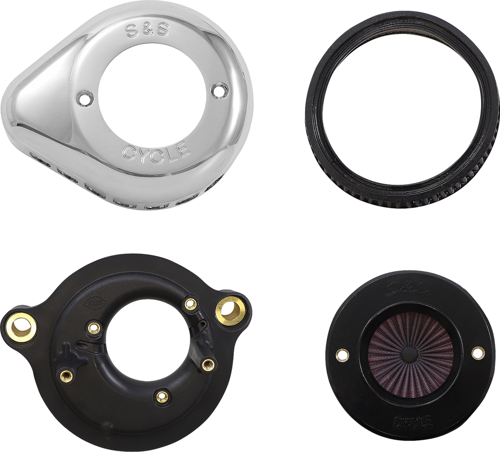 S&S CYCLE Air Stinger Stealth Air Cleaner Kit - Chrome 170-0717A - Team Dream Rides