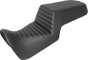 SADDLEMEN Step-Up Seat - Front Tuck-n-Roll/Rear Smooth - Black 821-34-171 - Team Dream Rides