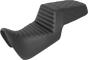 SADDLEMEN Step-Up Seat - Front Tuck-n-Roll/Rear Lattice Stitch - Black 821-34-176 - Team Dream Rides