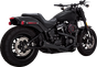 VANCE & HINES 2-into-1 Upsweep Exhaust System - Black - Stainless Steel 47323 - Team Dream Rides