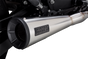 VANCE & HINES 2-into-1 Upsweep Exhaust System - Brushed - Stainless Steel 27327 - Team Dream Rides