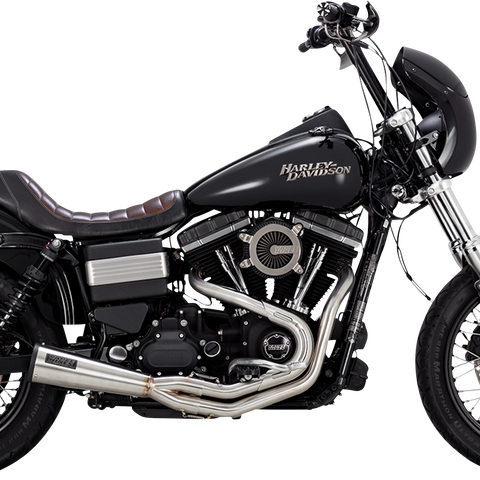 VANCE & HINES 2-into-1 Upsweep Exhaust System - Brushed - Stainless Steel 27325 - Team Dream Rides