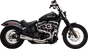 VANCE & HINES 2-into-1 Upsweep Exhaust System - Brushed - Stainless Steel 27323 - Team Dream Rides