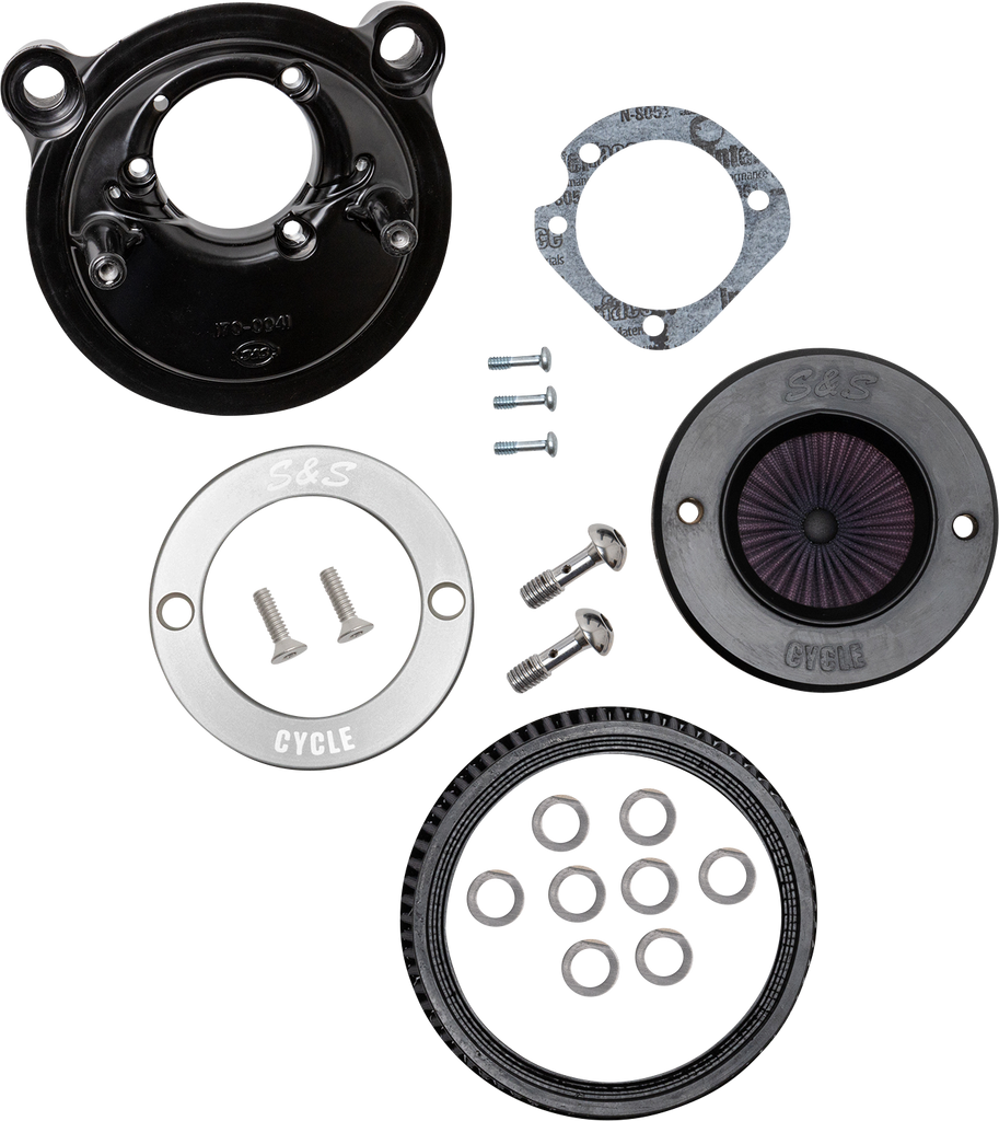 S&S CYCLE Air Stinger Stealth Air Cleaner Kit - Black Chrome Ring 170-0724A - Team Dream Rides