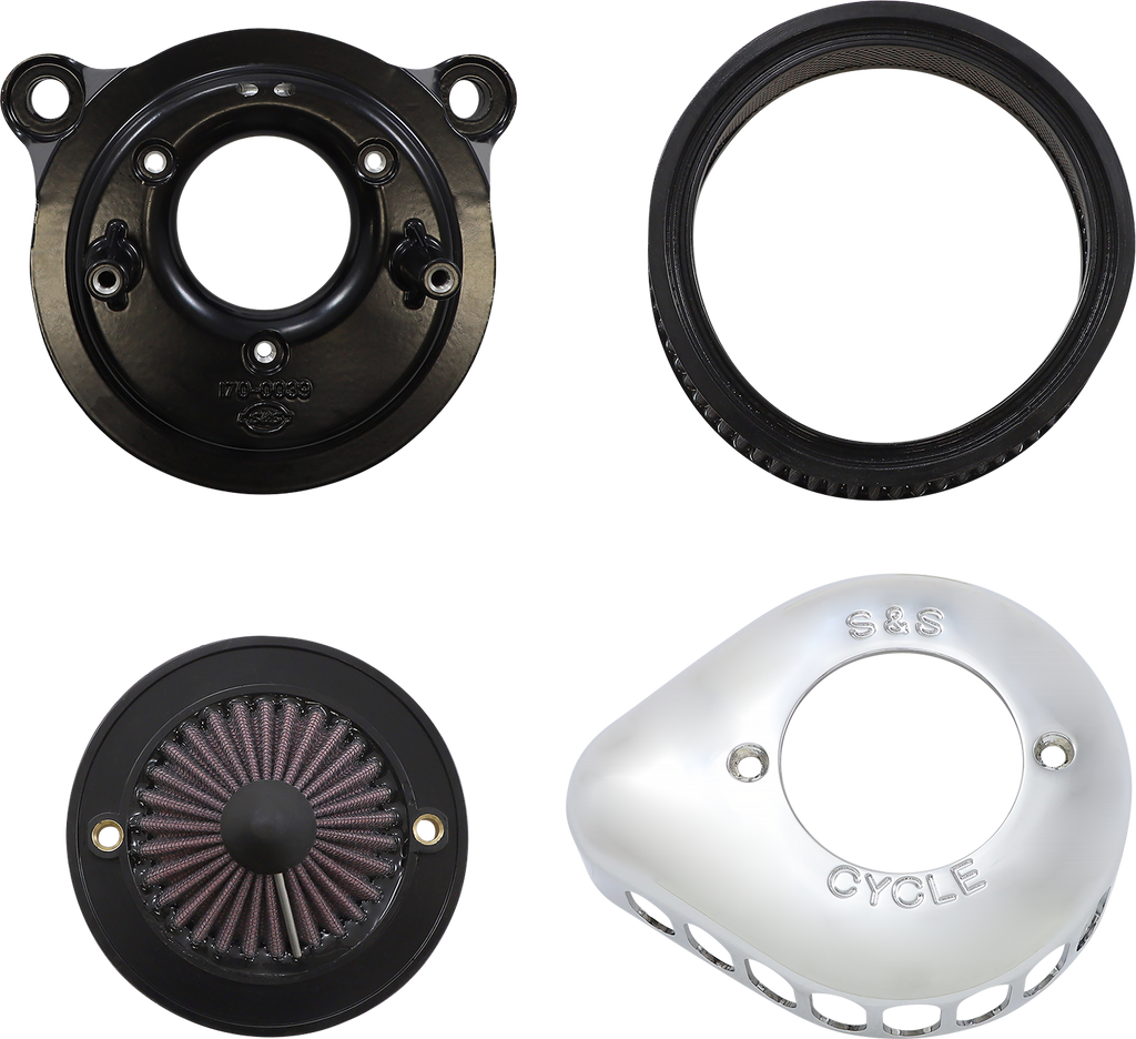 S&S CYCLE Air Stinger Stealth Air Cleaner Kit - Chrome 170-0719A - Team Dream Rides