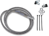 DRAG SPECIALTIES Brake Line - Front - +10" - Stainless Steel Extended Length Stainless Steel Brake Line Kit - Team Dream Rides