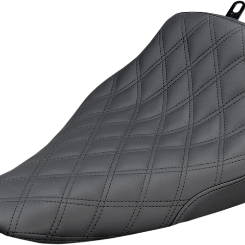 SADDLEMEN Renegade Solo Seat - Lattice Stitched - Black - FLS Renegade LS Solo Seat - Team Dream Rides