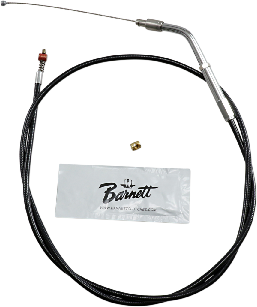 BARNETT Extended 6" Black Idle Cable for '96 - '03 XL Black Vinyl Throttle/Idle Cable - Team Dream Rides