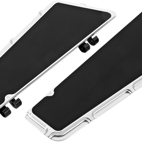 ARLEN NESS Driver Floorboard - Chrome - Bevelled Fusion Series Adjustable Floorboards - Team Dream Rides