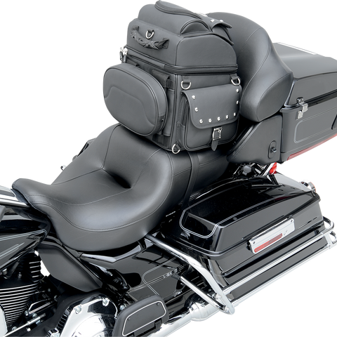 SADDLEMEN Sissy Bar Bag BR1800EXS Combination Backrest, Backseat, and Sissy Bar Bag - Team Dream Rides