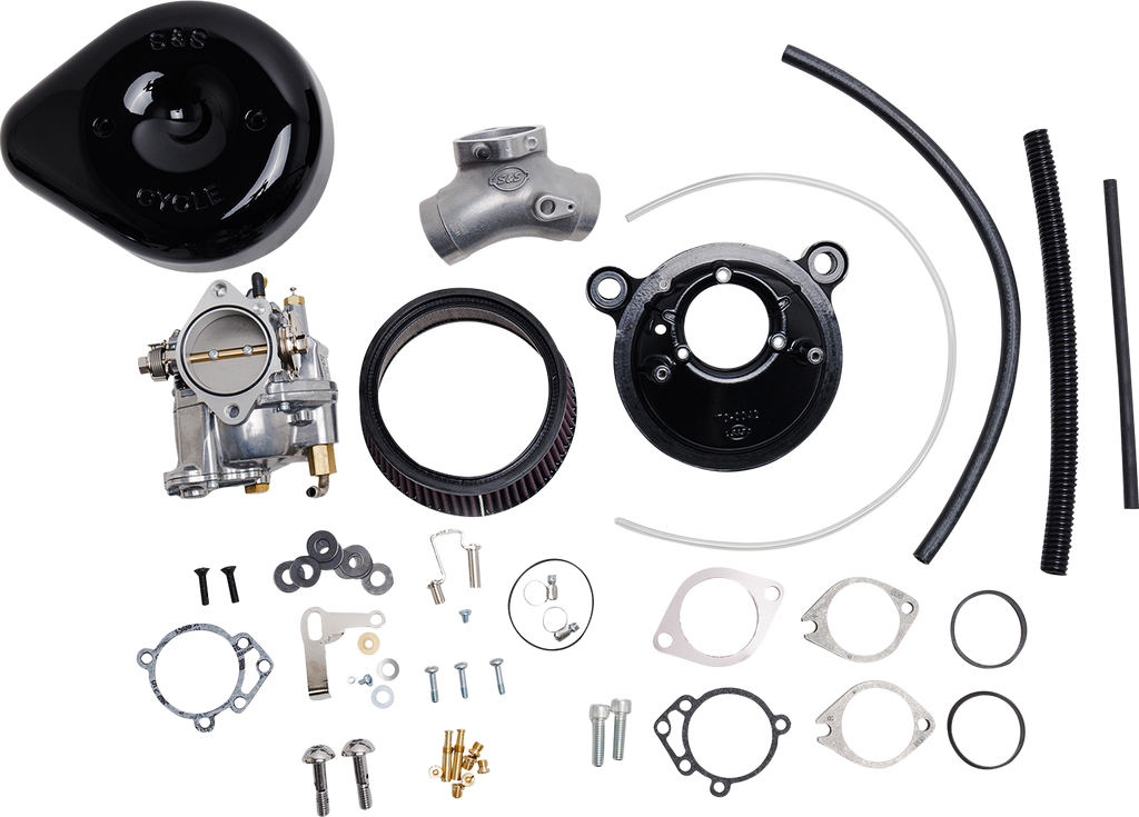 S&S CYCLE Super E Carburetor with Stealth Air Cleaner Kit - Gloss Black - Evolution Big Twin 110-0146 - Team Dream Rides