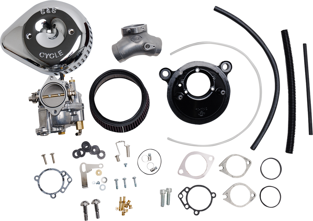 S&S CYCLE Super G Carburetor with Stealth Air Cleaner Kit - Chrome - Evolution Big Twin 110-0147 - Team Dream Rides