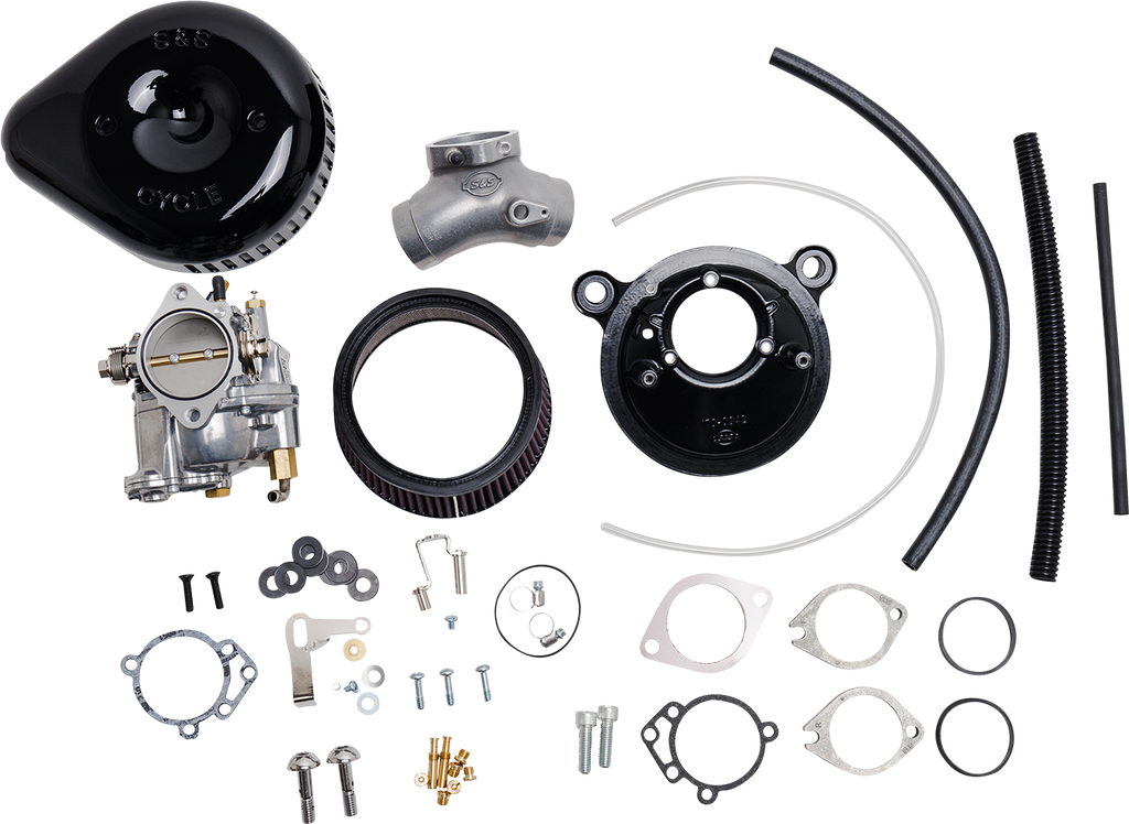 S&S CYCLE Super G Carburetor with Stealth Air Cleaner Kit - Gloss Black - Evolution Big Twin 110-0148 - Team Dream Rides