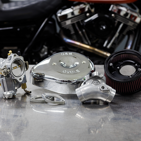 S&S CYCLE Super E Carburetor with Stealth Air Cleaner Kit - Chrome - Twin Cam 110-0149 - Team Dream Rides