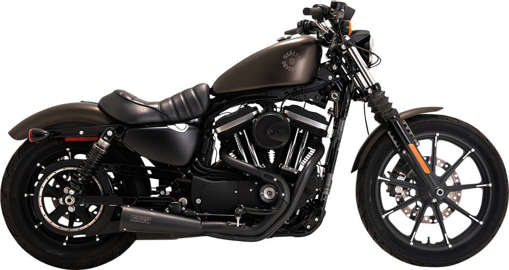 VANCE & HINES Upsweep 2-into-1 Exhaust System - Stainless Steel - Black 47627 - Team Dream Rides