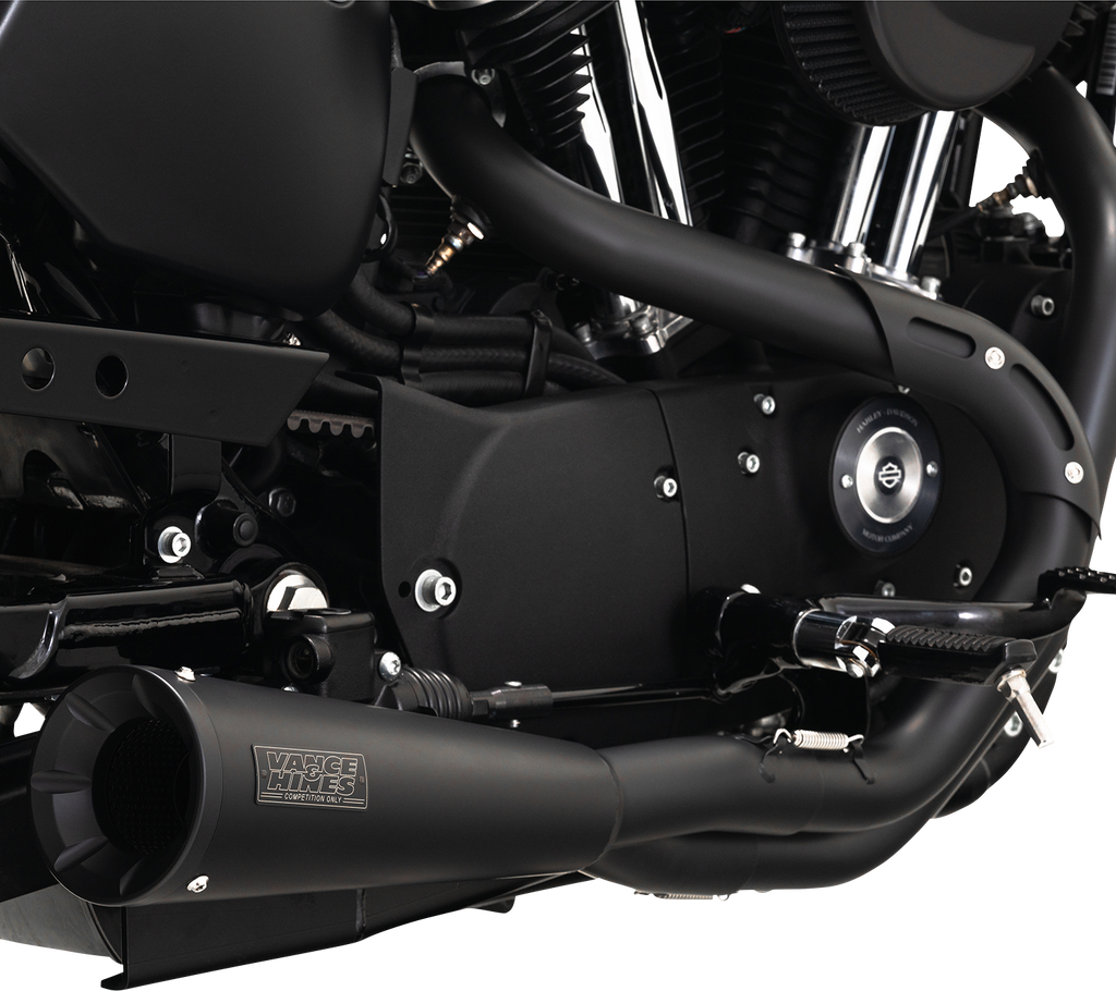 VANCE & HINES Upsweep 2-into-1 Exhaust System - Stainless Steel - Black 47627 - Team Dream Rides