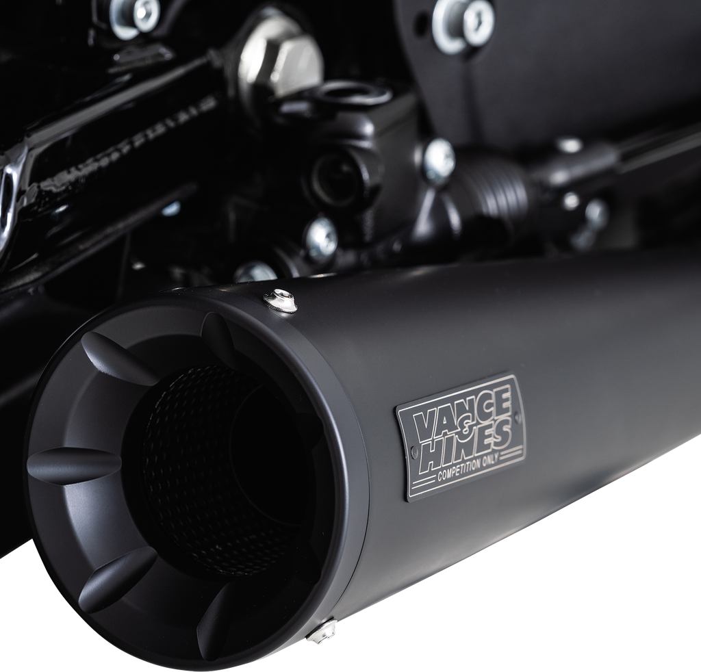 VANCE & HINES Upsweep 2-into-1 Exhaust System - Stainless Steel - Black 47627 - Team Dream Rides