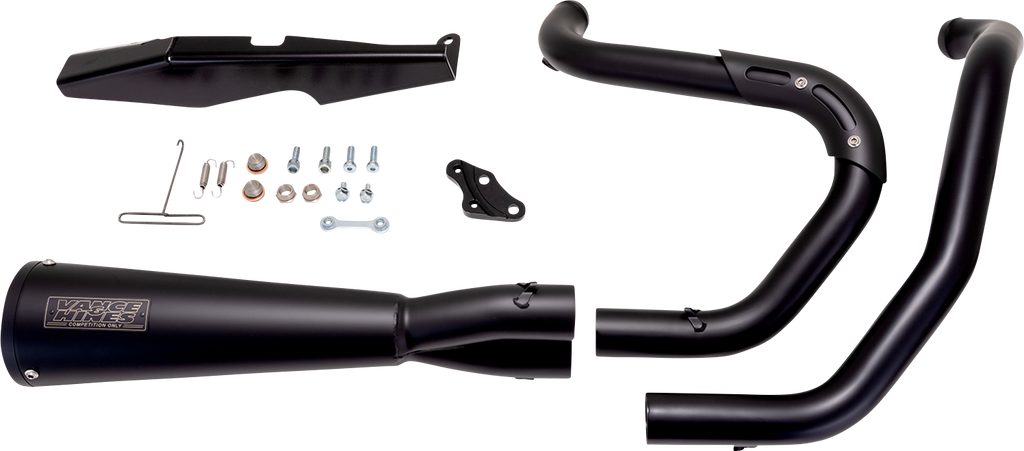 VANCE & HINES Upsweep 2-into-1 Exhaust System - Stainless Steel - Black 47627 - Team Dream Rides
