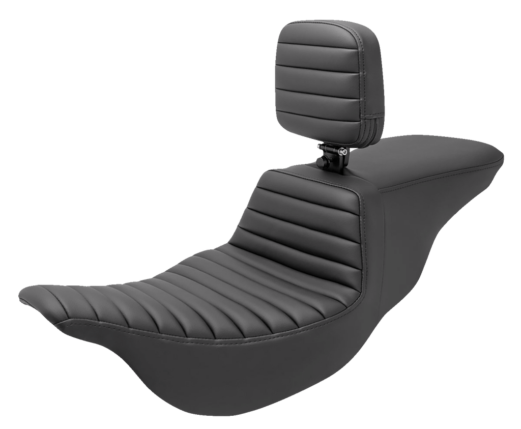 SADDLEMEN Tour Step-Up Seat - Rider Backrest - Tuck-n-Roll - FL '08-'23 808-07B-191BR - Team Dream Rides