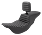 SADDLEMEN Tour Step-Up Seat - Rider Backrest - Tuck-n-Roll - FL '08-'23 808-07B-191BR - Team Dream Rides
