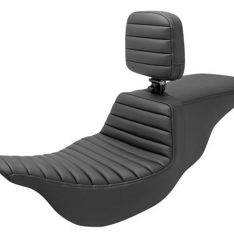 SADDLEMEN Tour Step-Up Seat - Rider Backrest - Tuck-n-Roll - FL '08-'23 808-07B-191BR - Team Dream Rides