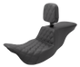 SADDLEMEN Tour Step Up Seat - Rider Backrest - Rider Lattice Stitch  - FL '08-'22 808-07B-192BR - Team Dream Rides