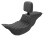 SADDLEMEN Tour Step-Up Seat - Rider Backrest - Full Lattice Stitch - FL '08-'23 808-07B-195BR - Team Dream Rides