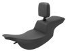 SADDLEMEN Tour Step-Up Seat - Rider Backrest - Plain - FL '97-'07 897-07-194BR - Team Dream Rides