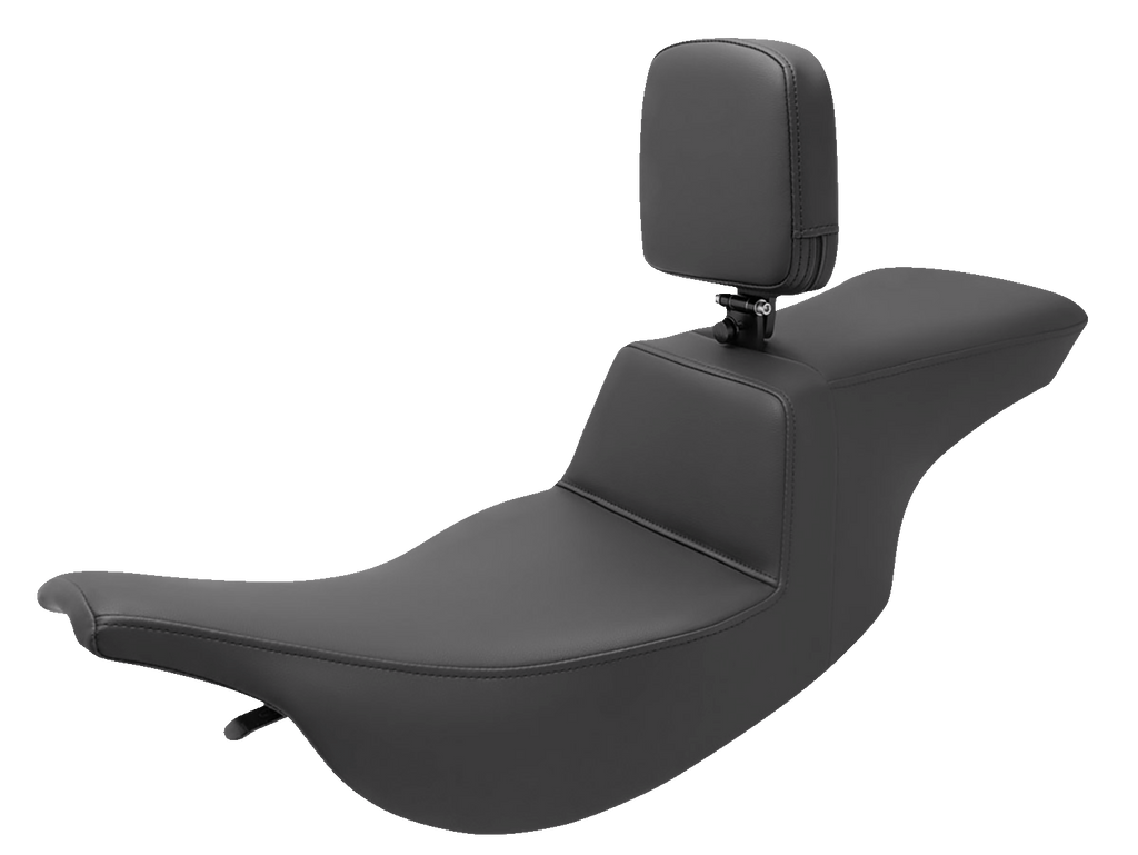 SADDLEMEN Tour Step-Up Seat - Rider Backrest - Plain - FL '97-'07 897-07-194BR - Team Dream Rides