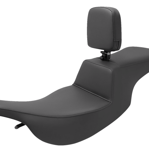 SADDLEMEN Tour Step-Up Seat - Rider Backrest - Plain - FL '97-'07 897-07-194BR - Team Dream Rides