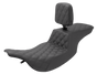 SADDLEMEN Tour Step-Up Seat - Rider Backrest - Full Lattice Stitch - FL '97-'07 897-07-195BR - Team Dream Rides