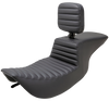 SADDLEMEN Tour Step-Up Seat - Rider Backrest - Tuck-n-Roll - FLHR/FLHX '97-'07 897-06-191BR - Team Dream Rides