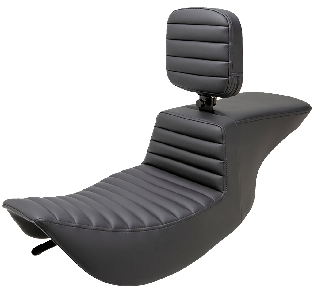 SADDLEMEN Tour Step-Up Seat - Rider Backrest - Tuck-n-Roll - FLHR/FLHX '97-'07 897-06-191BR - Team Dream Rides