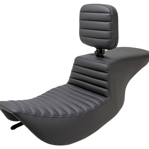 SADDLEMEN Tour Step-Up Seat - Rider Backrest - Tuck-n-Roll - FLHR/FLHX '97-'07 897-06-191BR - Team Dream Rides