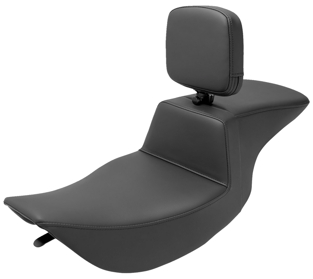 SADDLEMEN Tour Step-Up Seat - Rider Backrest - Plain - FLHR/FLHX '97-'07 897-06-194BR - Team Dream Rides