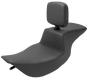 SADDLEMEN Tour Step-Up Seat - Rider Backrest - Plain - FLHR/FLHX '97-'07 897-06-194BR - Team Dream Rides