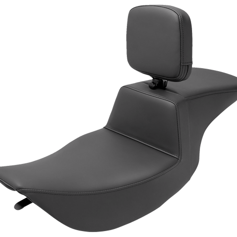 SADDLEMEN Tour Step-Up Seat - Rider Backrest - Plain - FLHR/FLHX '97-'07 897-06-194BR - Team Dream Rides