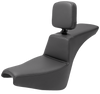 SADDLEMEN Tour Step-Up Seat - Rider Backrest - Plain - FXBB/FXST '18-'23 818-30-194BR - Team Dream Rides