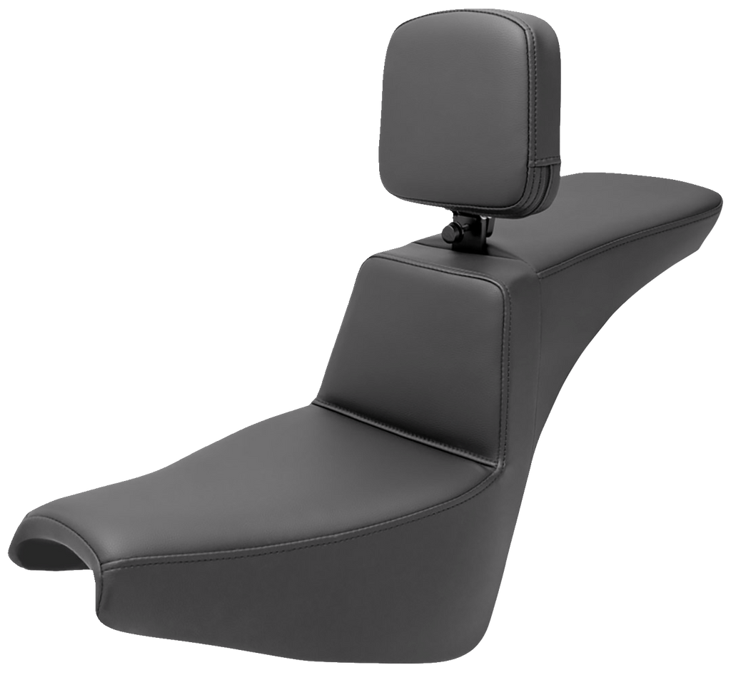 SADDLEMEN Tour Step-Up Seat - Rider Backrest - Plain - FXBB/FXST '18-'23 818-30-194BR - Team Dream Rides