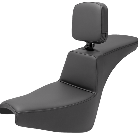 SADDLEMEN Tour Step-Up Seat - Rider Backrest - Plain - FXBB/FXST '18-'23 818-30-194BR - Team Dream Rides