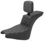 SADDLEMEN Tour Step-Up Seat - Rider Backrest - Full Lattice Stitch - FXBB/FXST '18-'23 818-30-195BR - Team Dream Rides