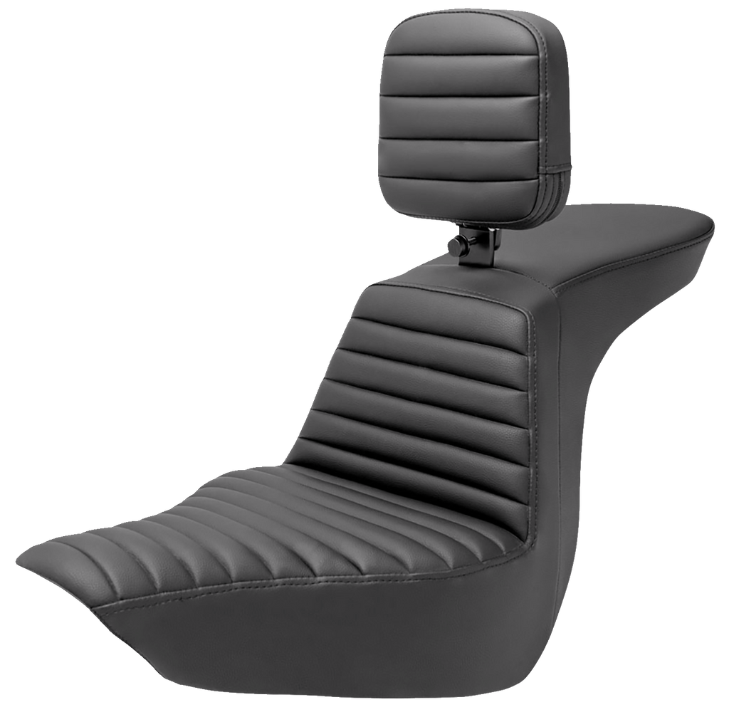 SADDLEMEN Tour Step-Up Seat - Rider Backrest - Tuck-n-Roll - FLSB/FXLR '18-'23 818-29-191BR - Team Dream Rides