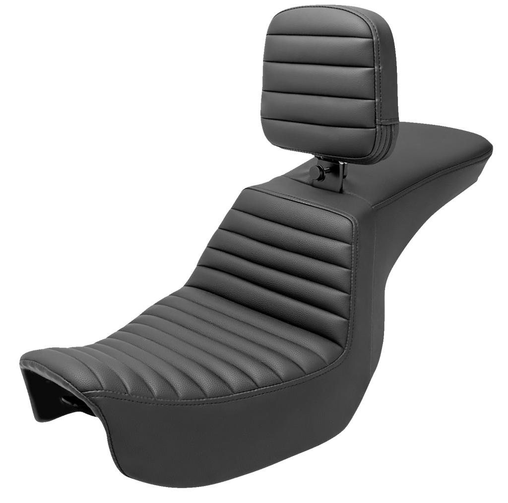 SADDLEMEN Tour Step-Up Seat - Rider Backrest - Tuck-n-Roll - Dyna '06-'17 806-04-191BR - Team Dream Rides