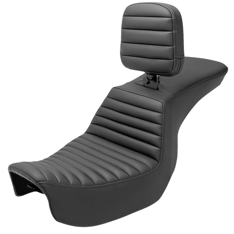 SADDLEMEN Tour Step-Up Seat - Rider Backrest - Tuck-n-Roll - Dyna '06-'17 806-04-191BR - Team Dream Rides
