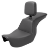 SADDLEMEN Tour Step-Up Seat - Rider Backrest - Plain - Dyna '06-'17 806-04-194BR - Team Dream Rides