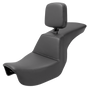 SADDLEMEN Tour Step-Up Seat - Rider Backrest - Plain - Dyna '06-'17 806-04-194BR - Team Dream Rides